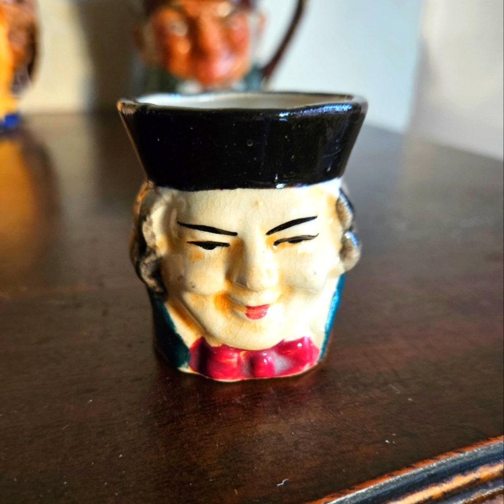 Vintage Colonial Toby Mug. Mini Toby Mug. Made In Japan. Nice. 2" Tall.